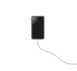 Phone with wire cut